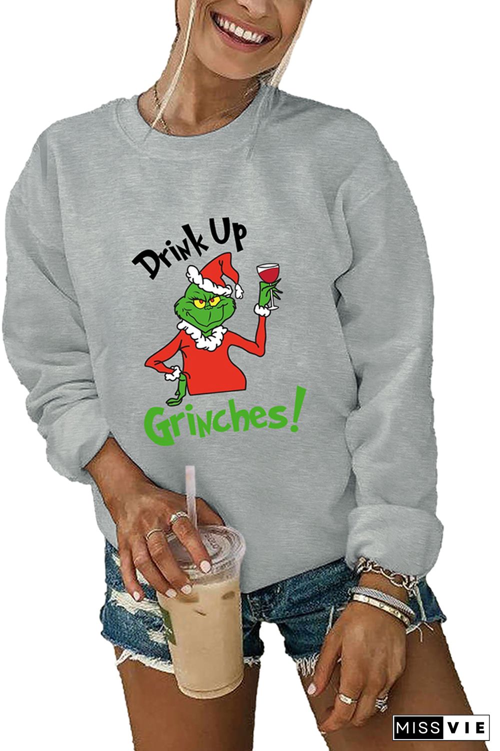 Drink Up Grinches Sweatshirt Wholesale