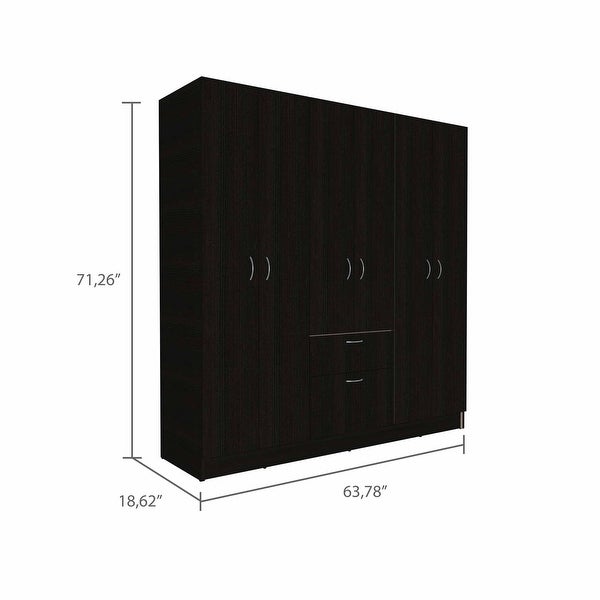 FM FURNITURE Guajira 6-Door Wall Armoire - - 33834916