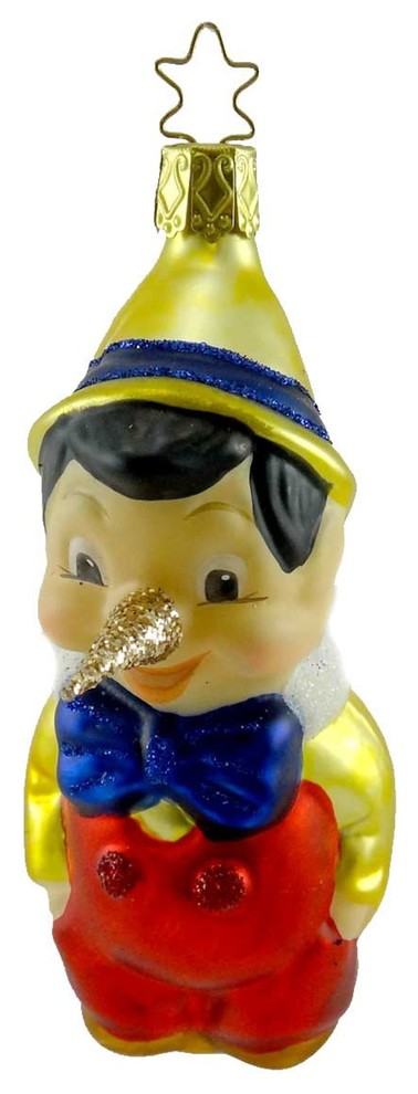 Inge Glas PINOCCHIO. Blown Glass Ornament Fairy Tale Wooden Nose 101111   Contemporary   Christmas Ornaments   by Story Book Kids Inc  Houzz