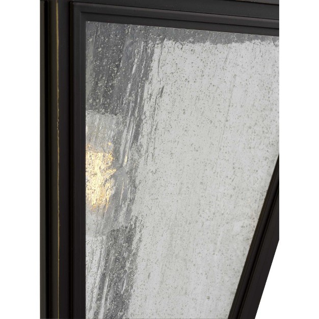 Progress Lighting Cardiff 1 light Outdoor Wall Lantern In Black With Clear Seeded Glass