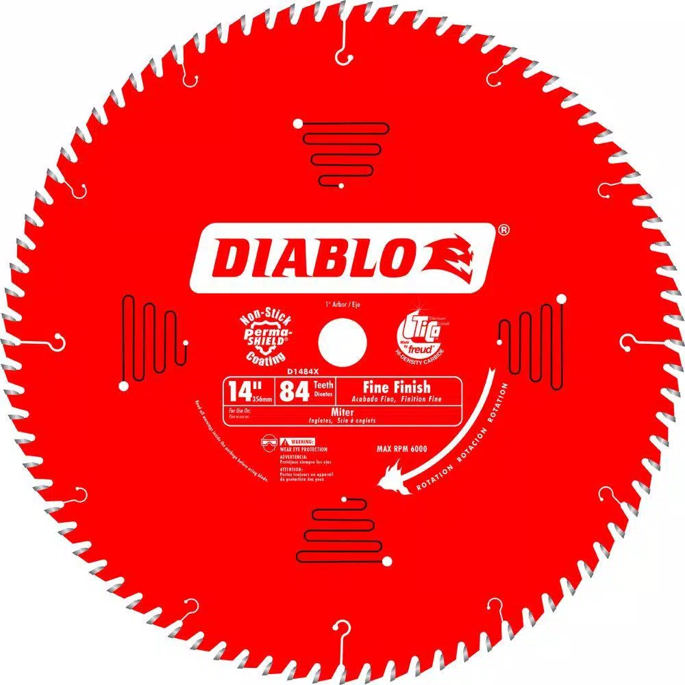 DIABLO 14 in. x 84-Tooth Fine Finish Saw Blade and#8211; XDC Depot