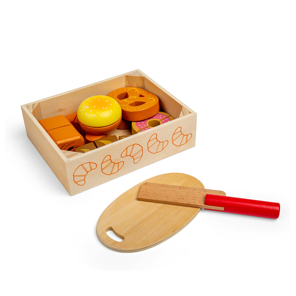 Bigjigs Toys - Cutting Bread and Pastries Crate