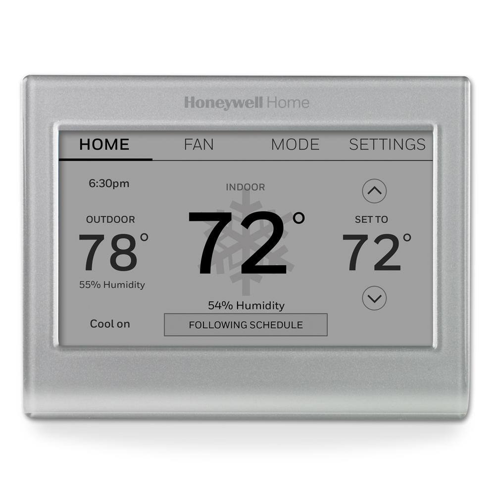 Honeywell Home Wi-Fi Smart Color 7-Day Programmable Smart Thermostat with Color-Changing Touchscreen Display (2-Pack) RTH9585WF10042PK