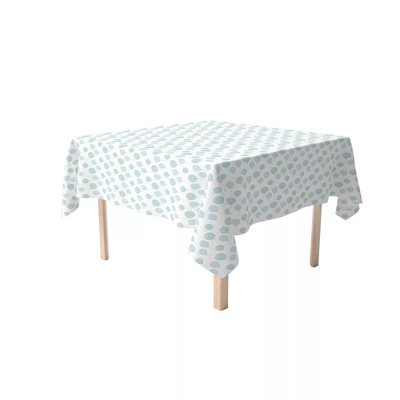 Square Tablecloth， 100% Cotton， 60x60， Blue Balloons