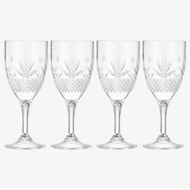 Khen x27 s Shatterproof Clear Wine Glasses Luxurious amp Stylish Unique Home Bar Addition 4 Pk