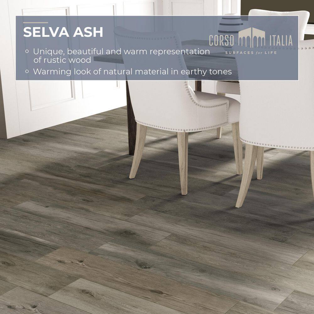 Corso Italia Selva Ash 8 in. x 40 in. Porcelain Floor and Wall Tile (12.92 sq. ft.Case) 610010002200