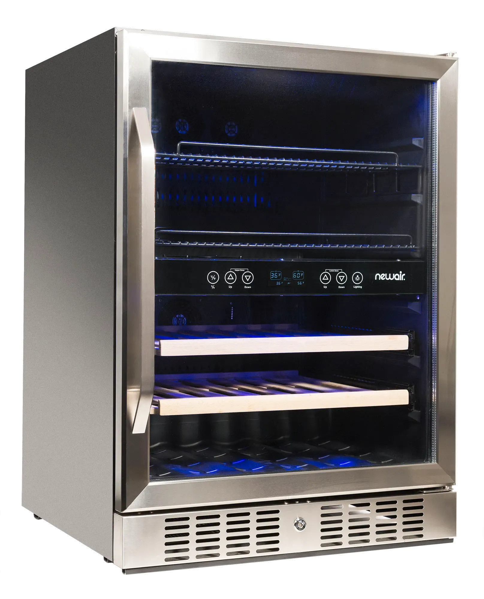 NewAir Dual Zone Beverage and Wine Cooler - Stainless Steel