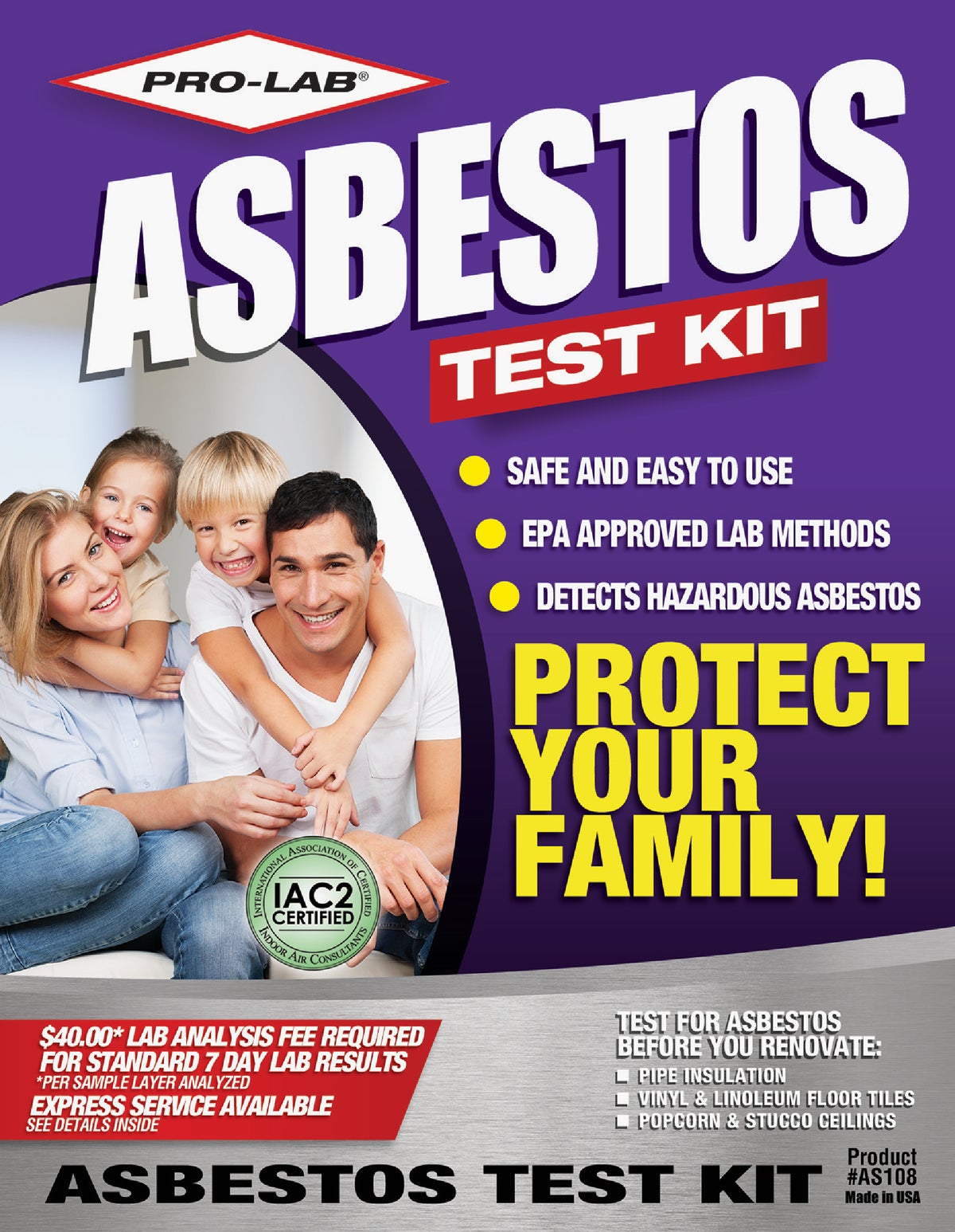 Pro Lab Asbestos Test Kit