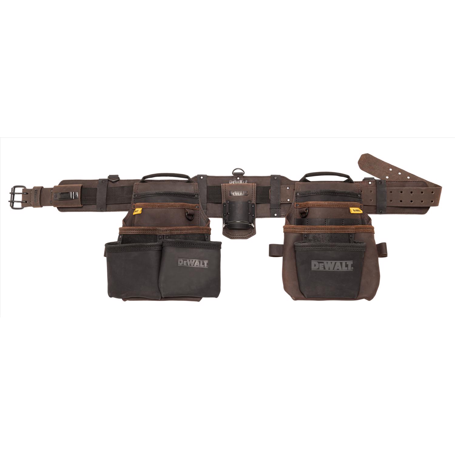 DW 18 pocket Leather Tool Rig Brown