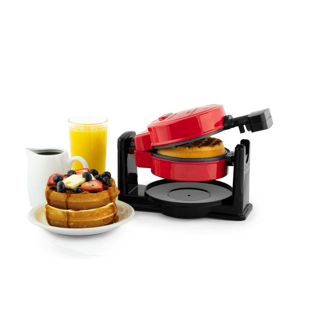 Nostalgia 520 W Single Waffle Red MyMini Belgian Waffle Maker MFLPWF5RD