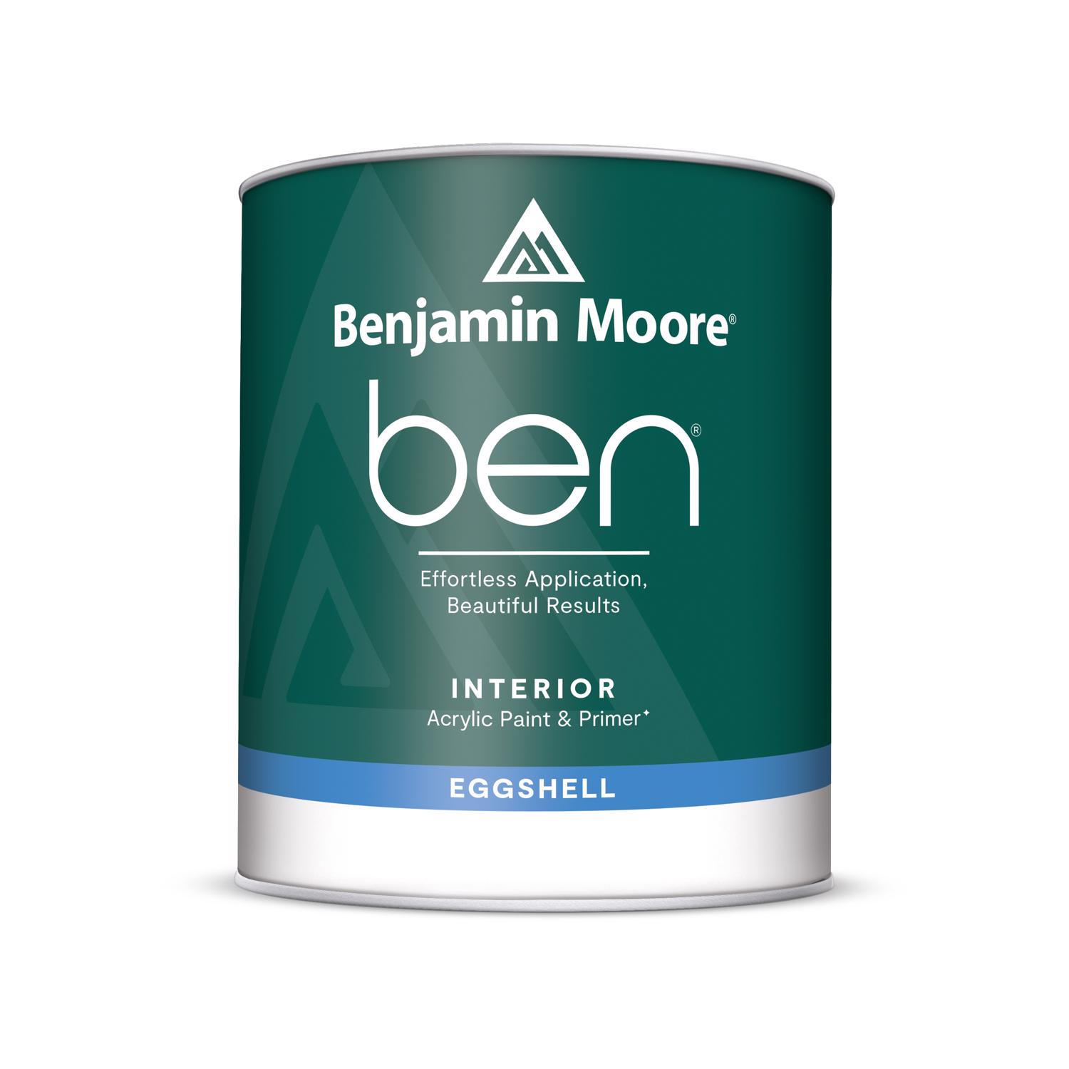 Benjamin Moore Ben Eggshell Base 2 Paint and Primer Interior 1 qt