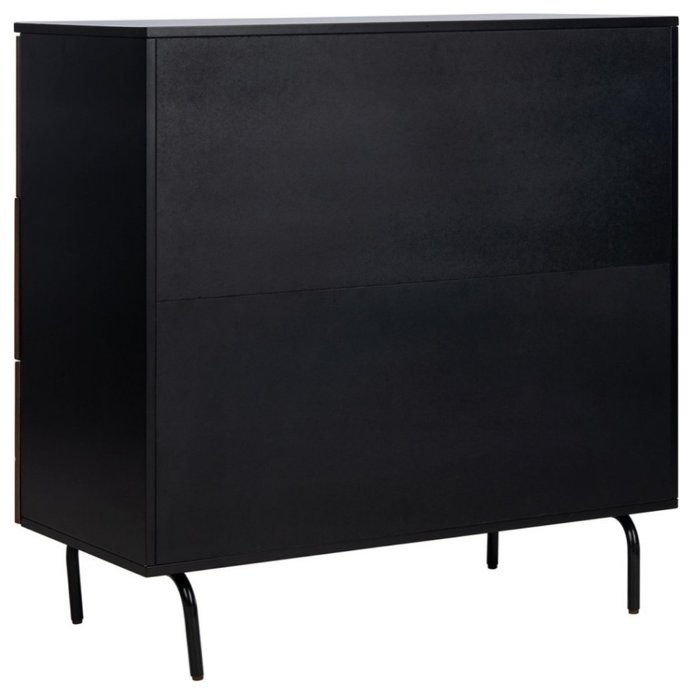 Clara 3 Drawer Chest Black/ Walnut   Modern   Accent Chests And Cabinets   by Virgil Stanis Design  Houzz