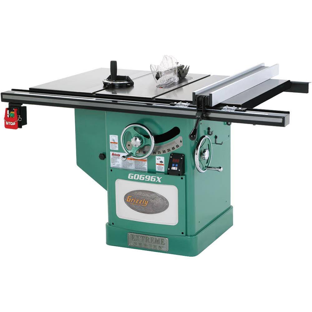 Grizzly Industrial 12 in. 5 HP 220-Volt Extreme Series Left-Tilt Table Saw G0696X