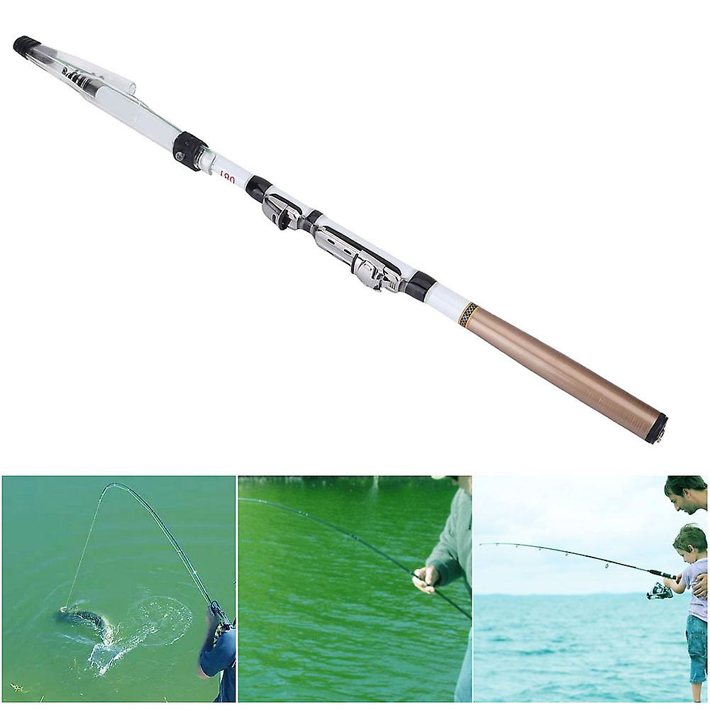 Portable Telescopic Fishing Rod Travel Spinning Fishing Pole Carbon Fiber Rod (1.8m)