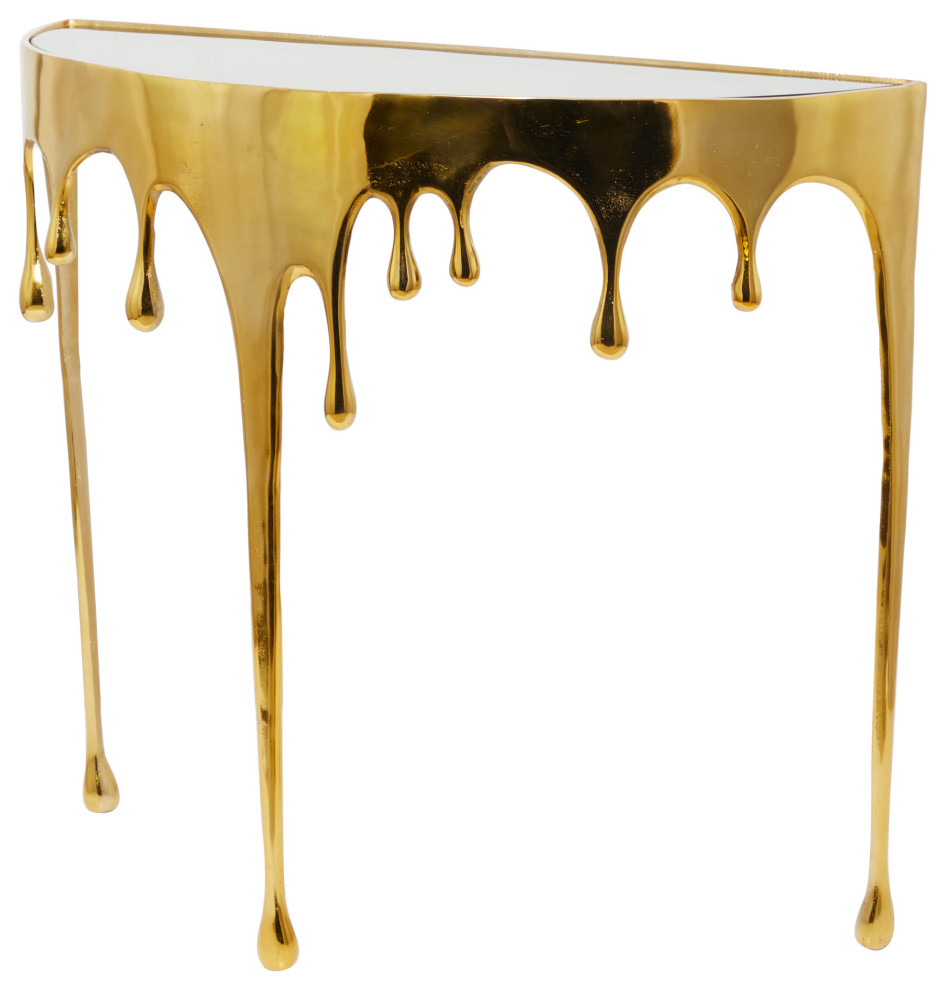 Contemporary Gold Aluminum Console Table 563207   Contemporary   Console Tables   by Brimfield  ampMay  Houzz