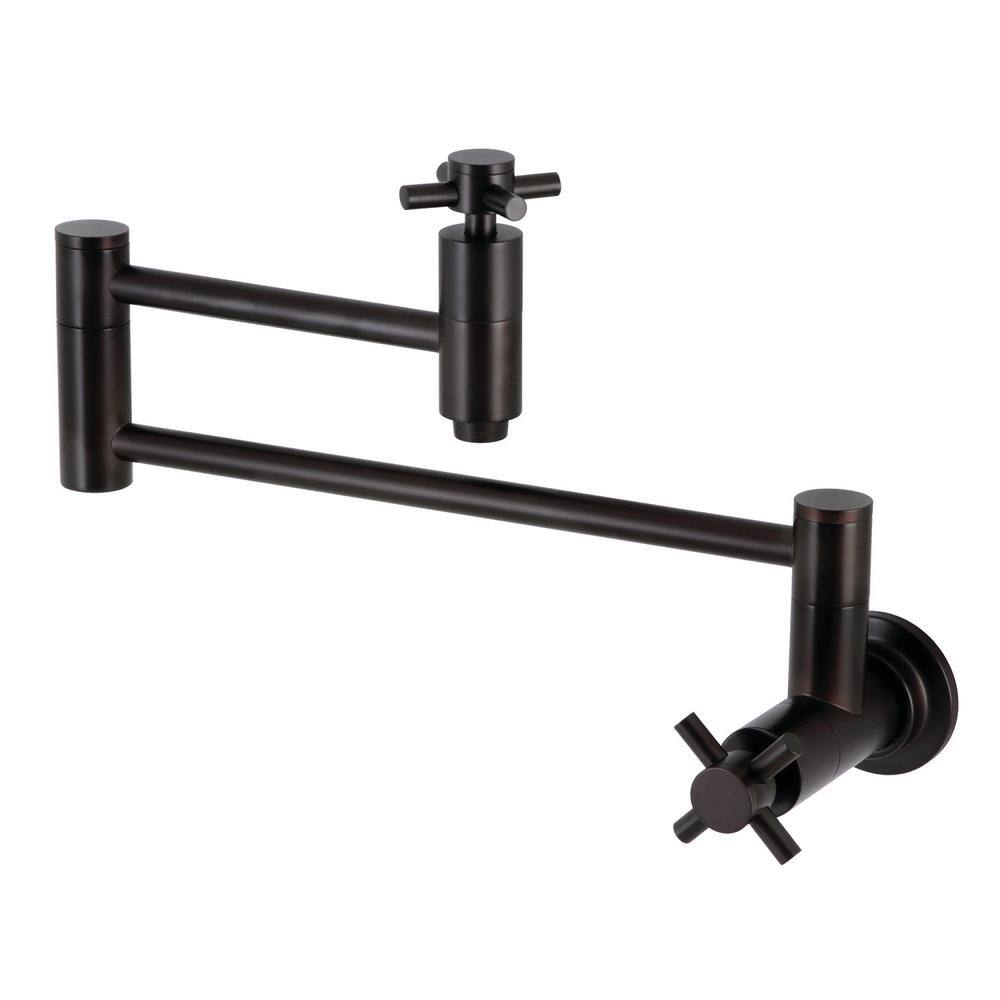 Kingston Brass Concord Wall Mount Pot Filler Faucets in Oil Rubbed Bronze HKS8105DX