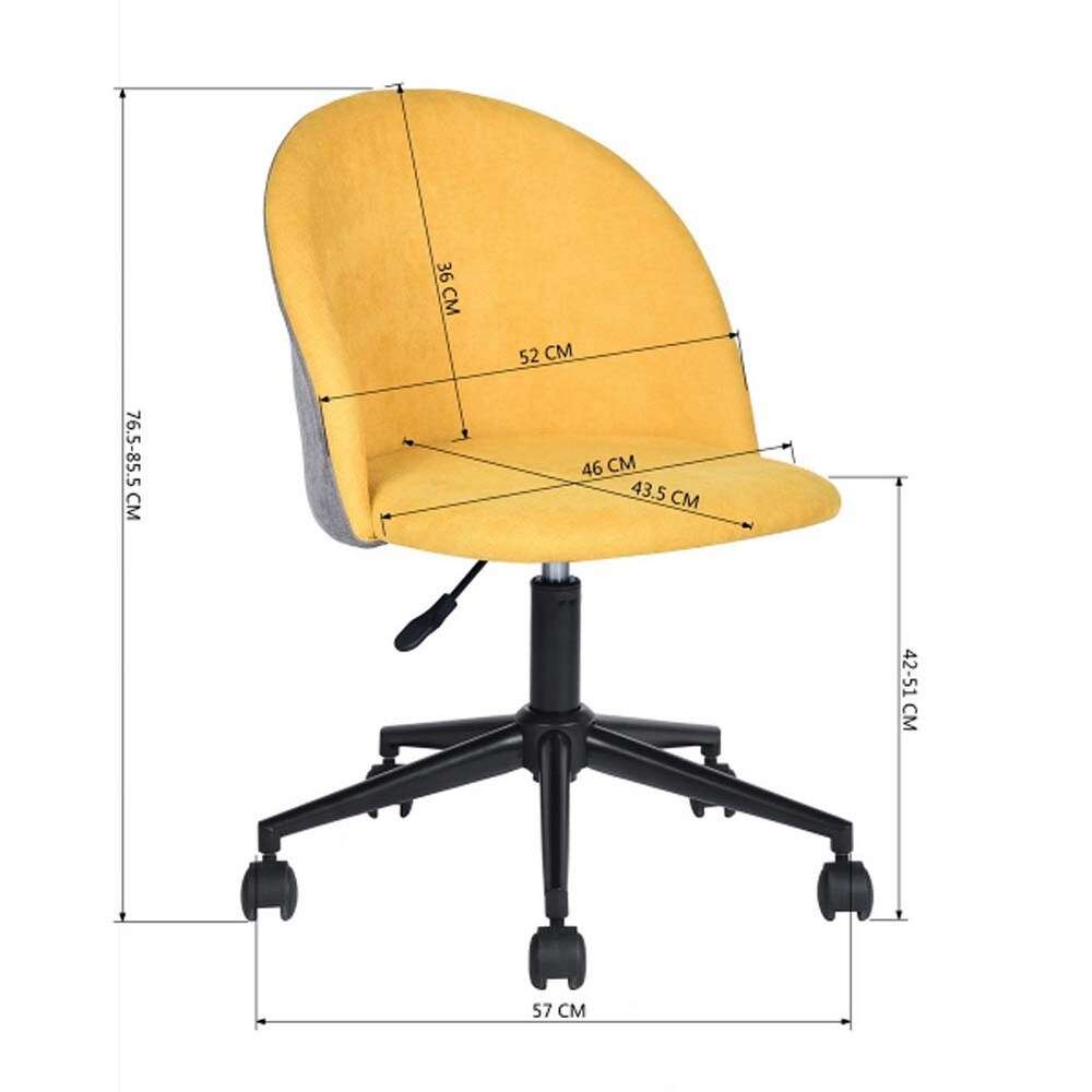 Stylish Adjustable Height Task Chair  Rotatable Computer Chair