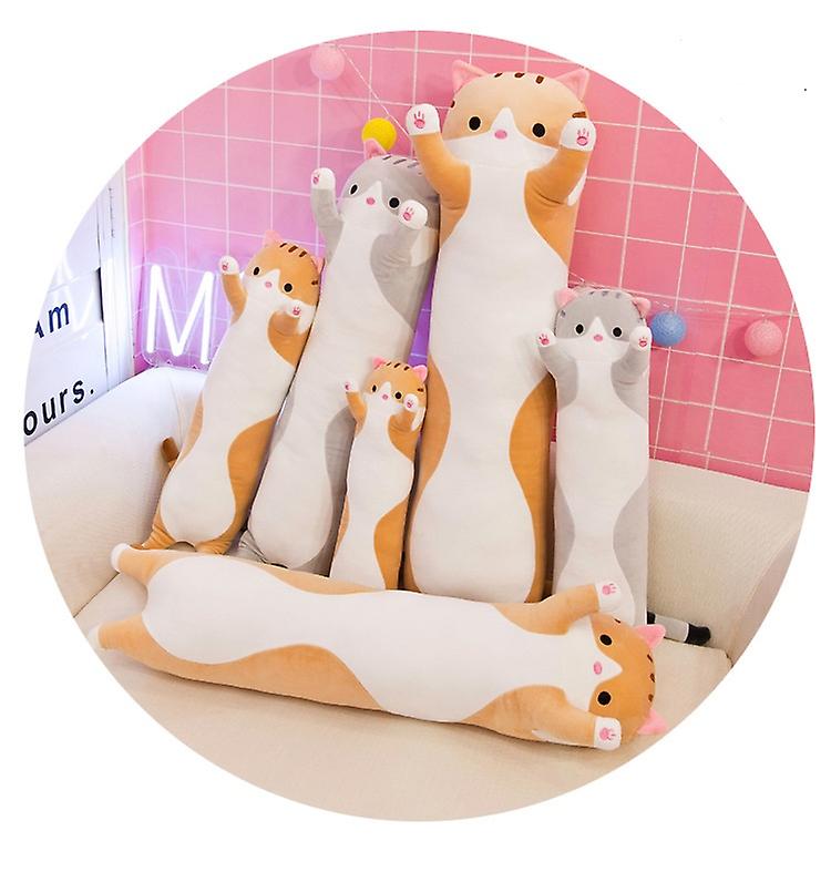 Cute Plush Cat Doll Cat Plush Pillow Doll Toy Soft Cat Stuffed Animals Long Pillow Toy Kitten Body Pillow Gift For Kids And Girlfriend