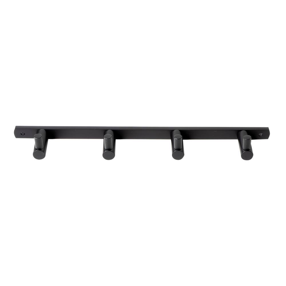 ALFI BRAND Quadruple J-Hook Robe Hook in Black Matte AB9528-BM