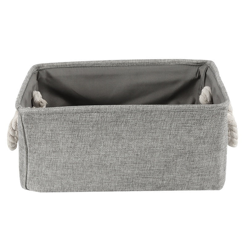 3 Size Storage Bin Basket Box Linen Fabric Organizer Drawer Container Household for Toy Clothes Sundries Storage