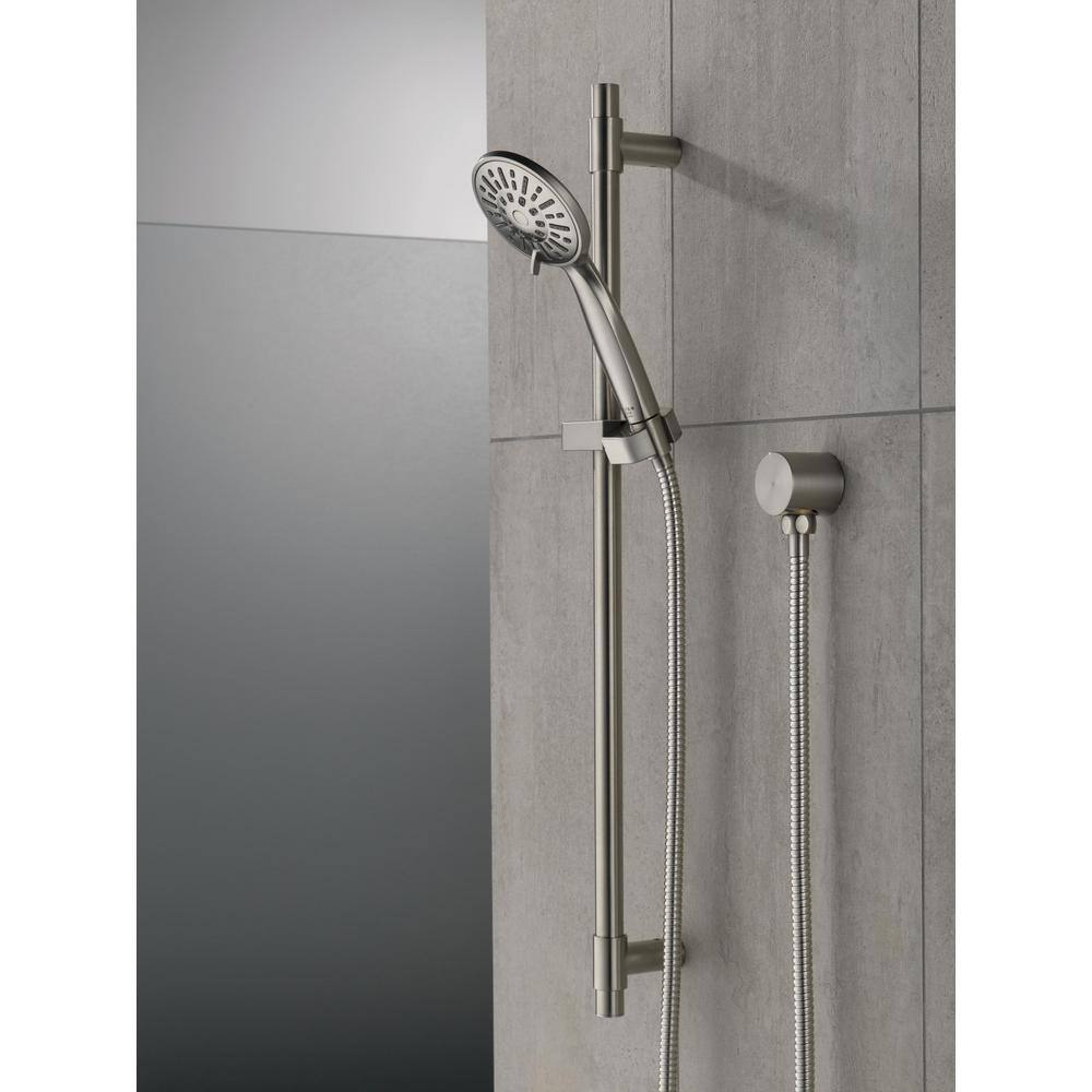 Delta 4-Spray Patterns 1.75 GPM 3.88 in. Wall Mount Handheld Shower Head in Stainless 51361-SS