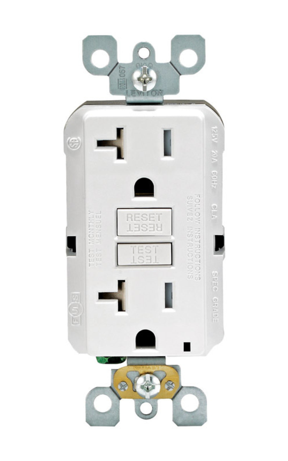 GFCI OUTLET 20A WHT