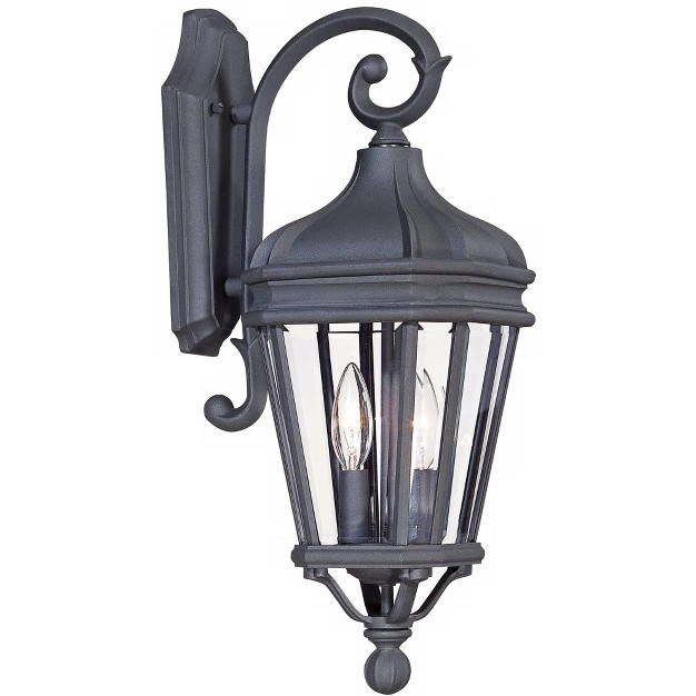 High Vintage Black Outdoor Wall Light