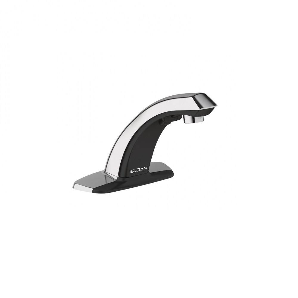 SLOAN Optima Hardwired Single Hole Touchless Bathroom Faucet with 4 in. Trim and Smart Technology in Polished Chrome 3365320BT