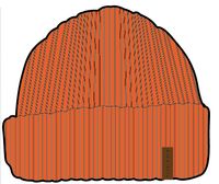 Compass Recycled Beanie - Sunrise Orange