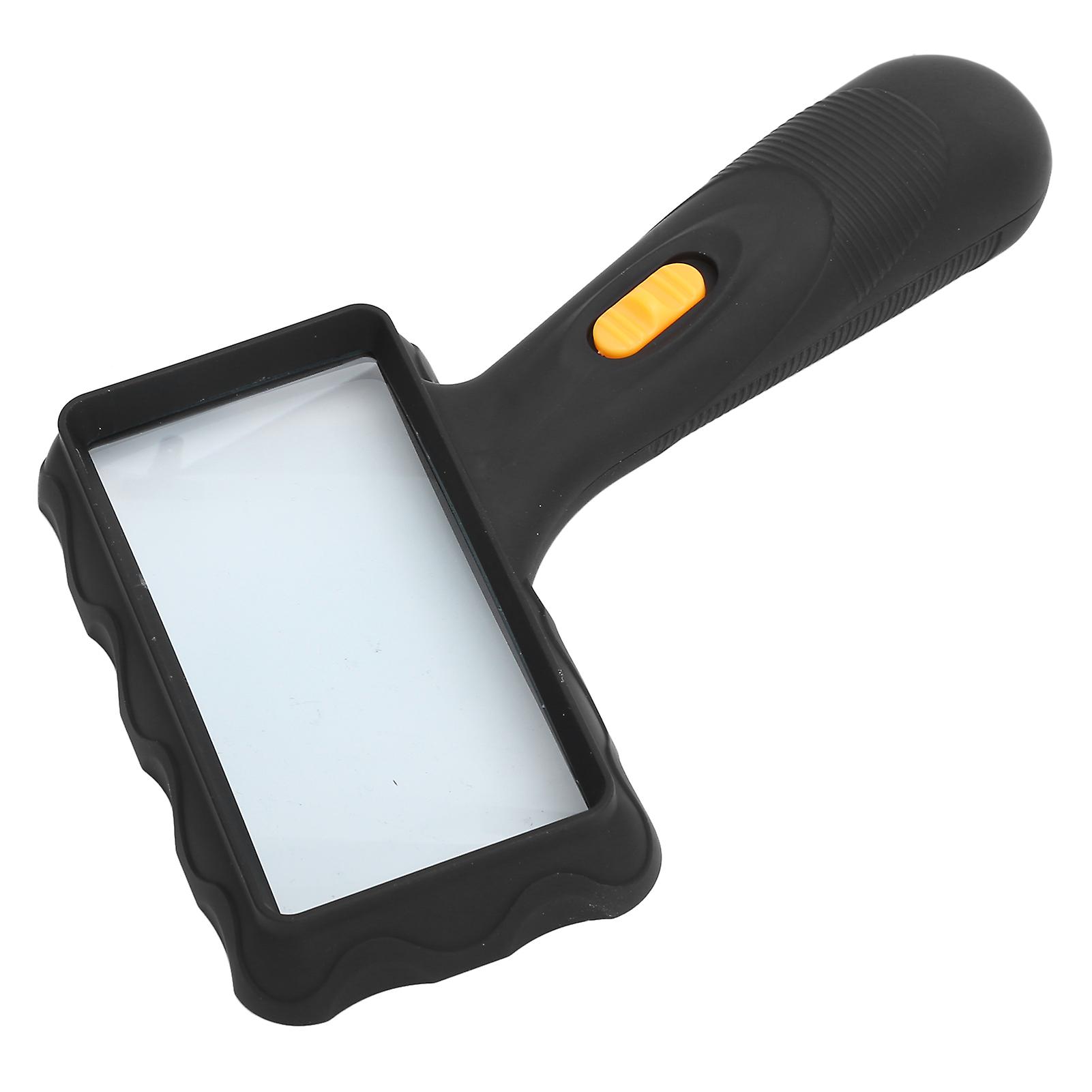 2x Magnifying Glass Handheld Rectangular Magnifier With 2 Led Lights For Reading Jewelry