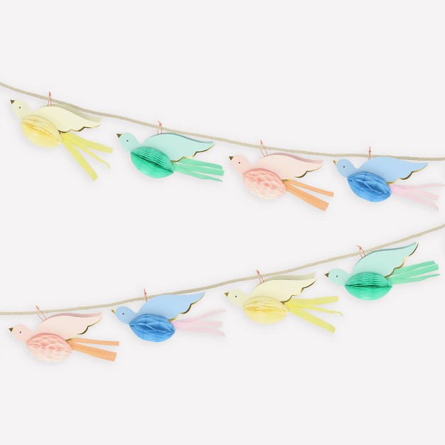 Meri Meri Honeycomb Bird Garland 10 x27 With Excess Cord Pack Of 1