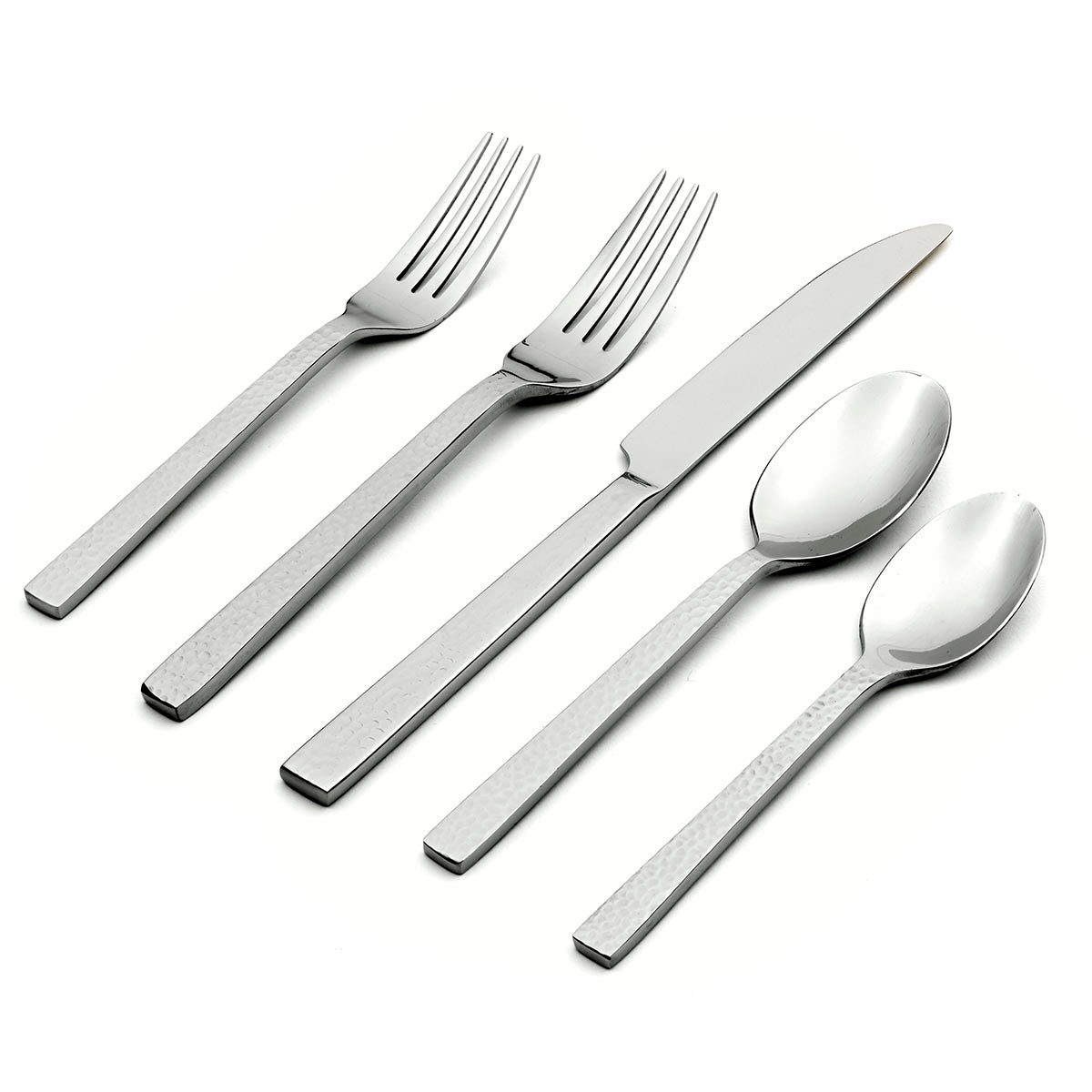 Chef's Table Hammered 45 Piece Everyday Flatware