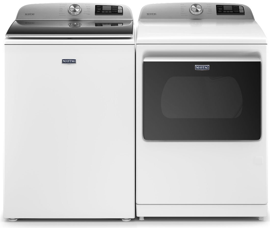 Maytag 7.4 Cu. Ft. White Smart Capable Gas Dryer With Extra Power Button