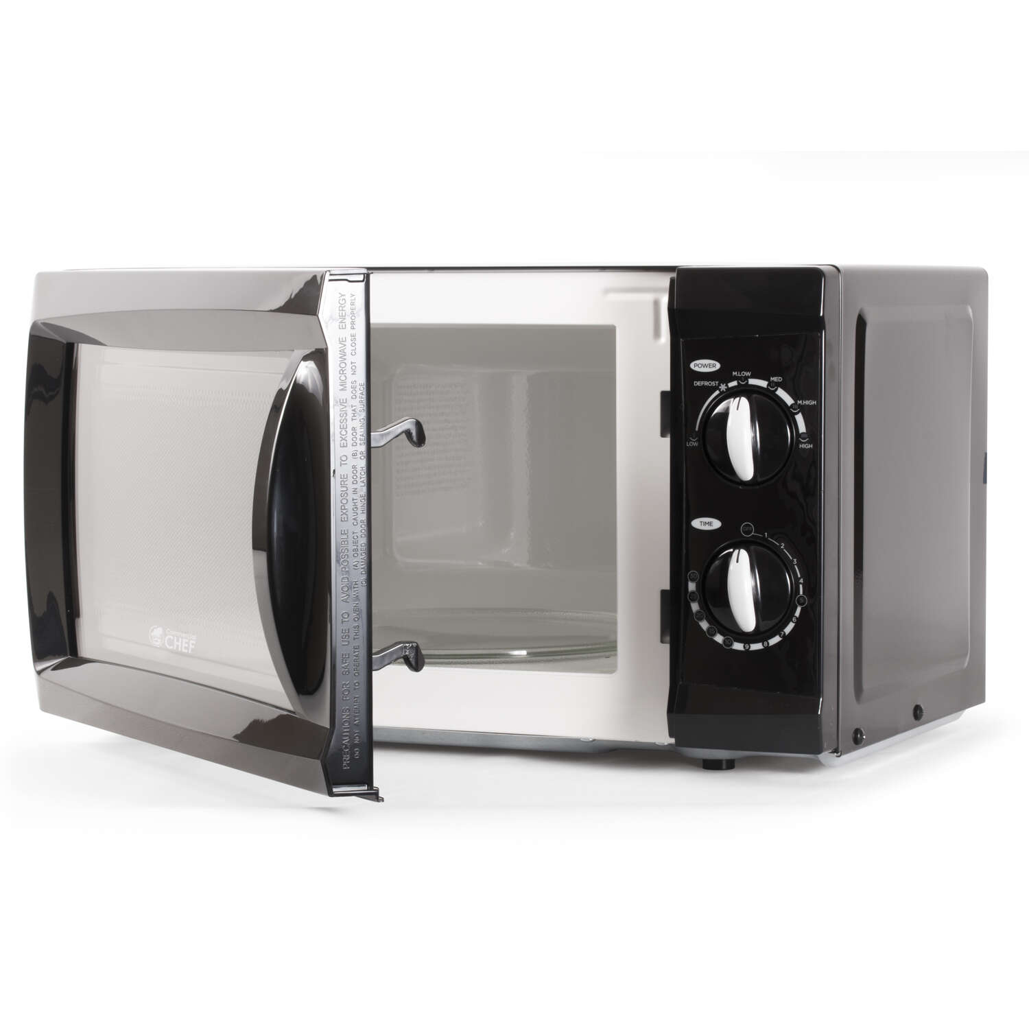 Commercial Chef 0.6 cu ft Black Microwave 600 W