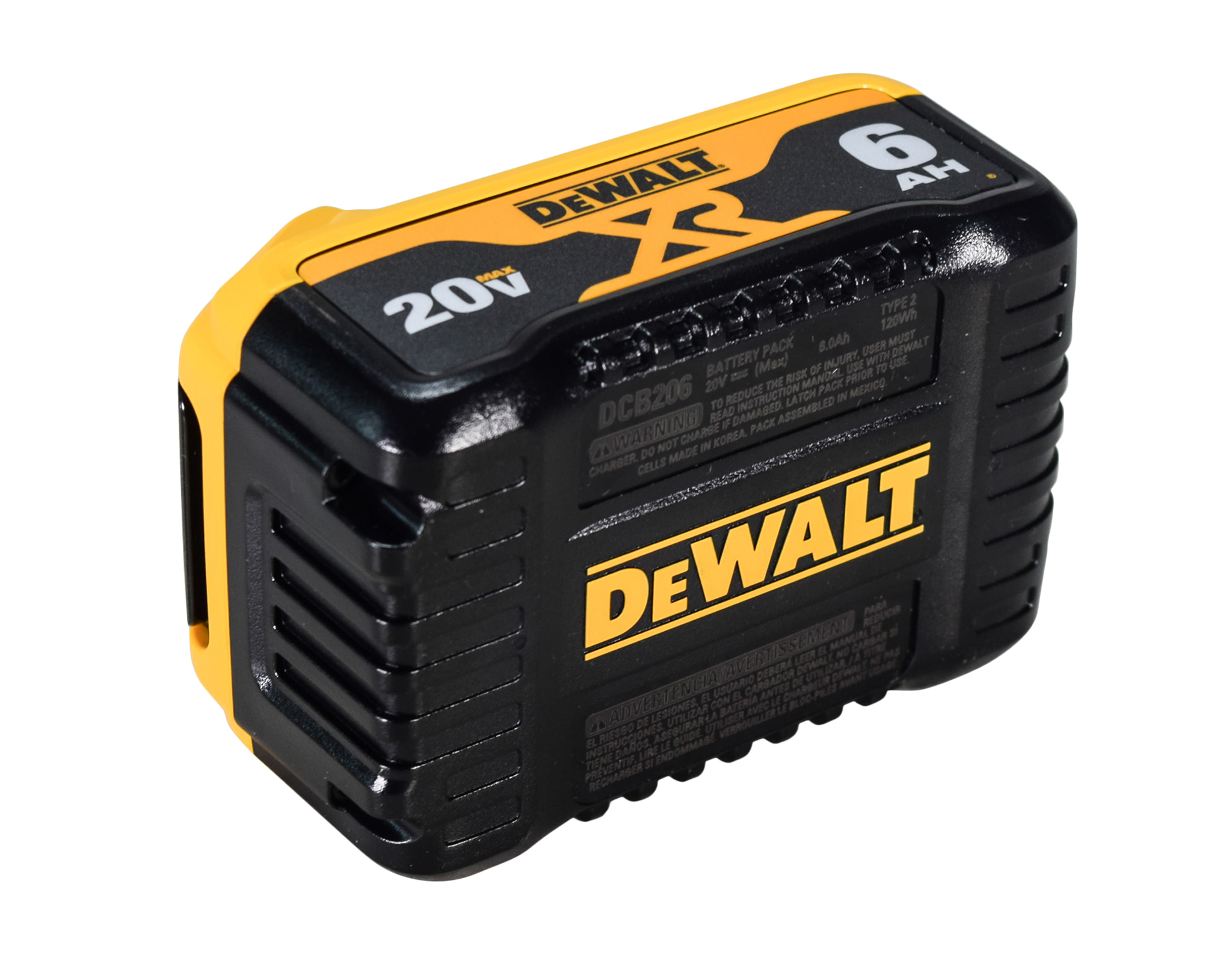 Dewalt 20V DCB206 Battery Two Pack DCB118 Fast Charger， 3-LED Fuel System