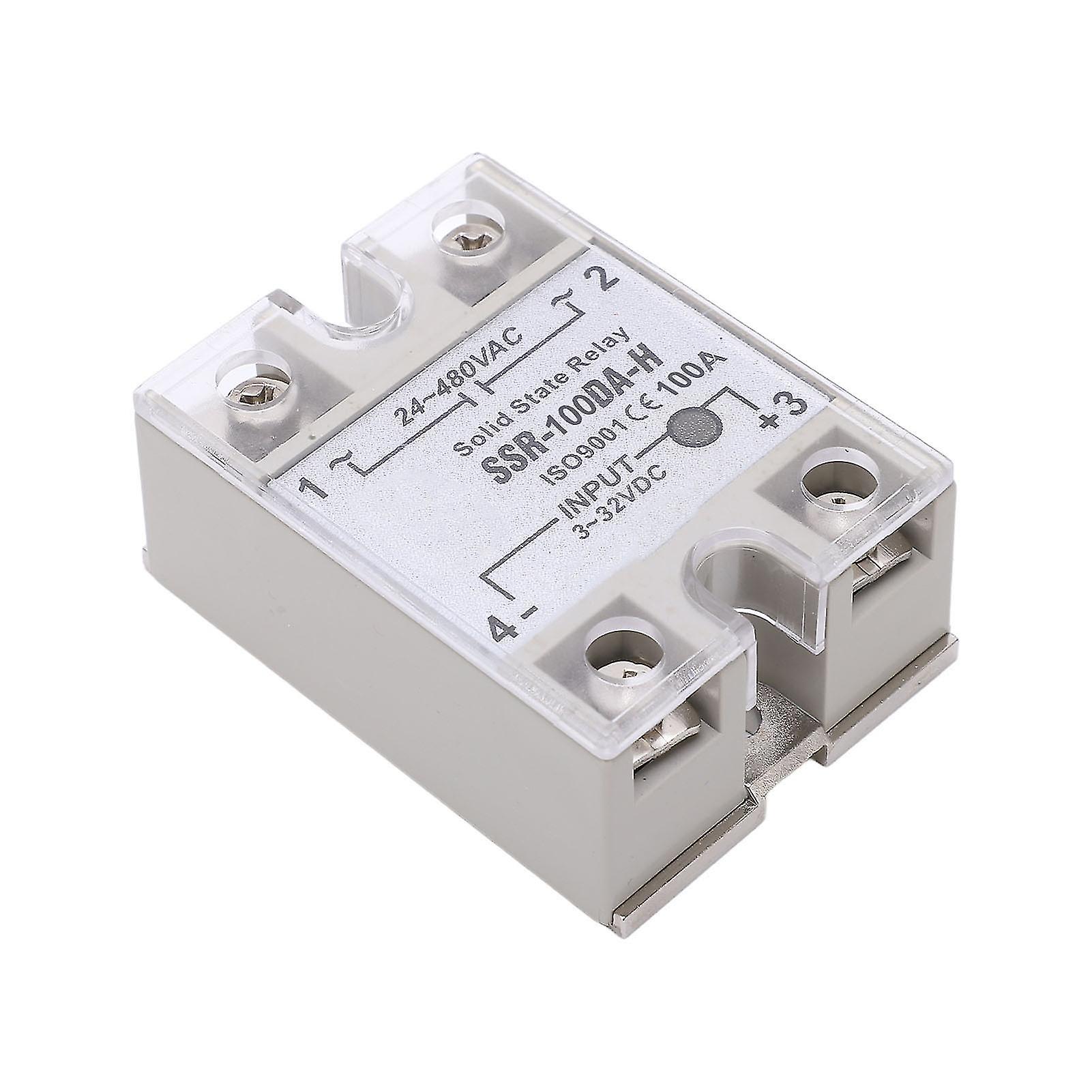 100A Single Phase Solid State Relay Voltage Control SSR Module DC3‑32V Input to AC24‑480V Output