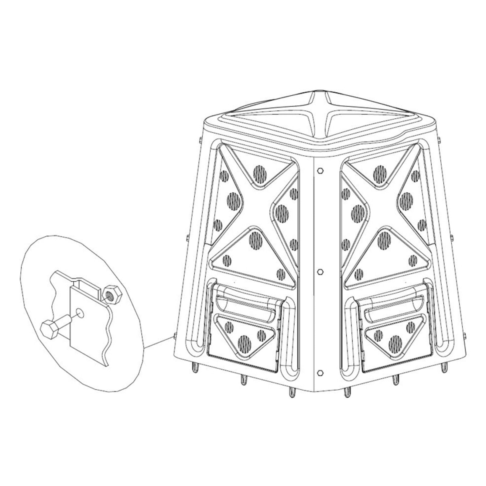 Redmon Green Culture 65 Gallon Compost Bin