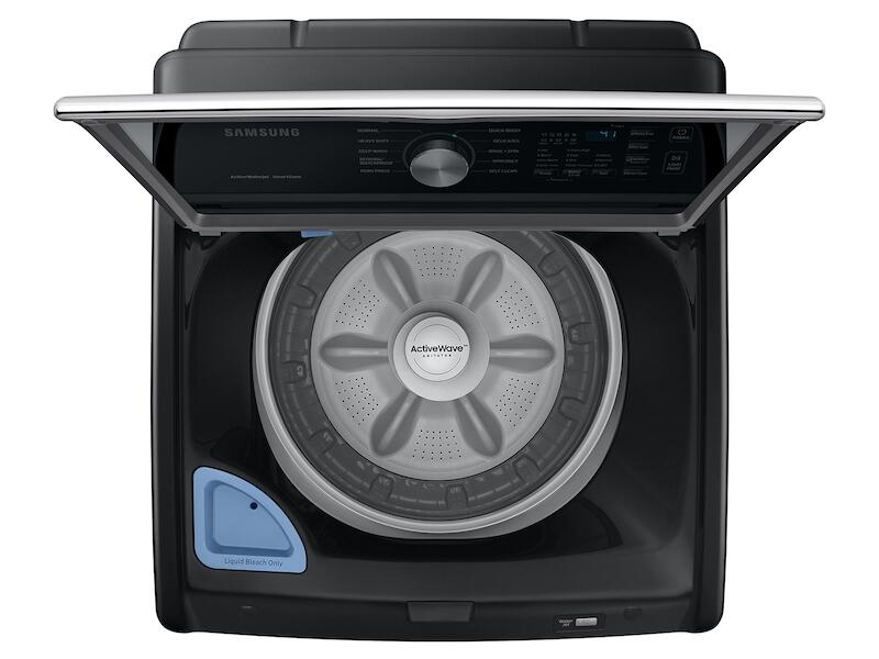 Samsung WA44A3405AV 4.4 Cu. Ft. Top Load Washer With Activewave™ Agitator And Active Waterjet In Brushed Black