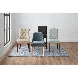 StyleWell Bakerford Biscuit Beige Upholstered Dining Chair with Tufted Back (Set of 2) Nutton - D WB