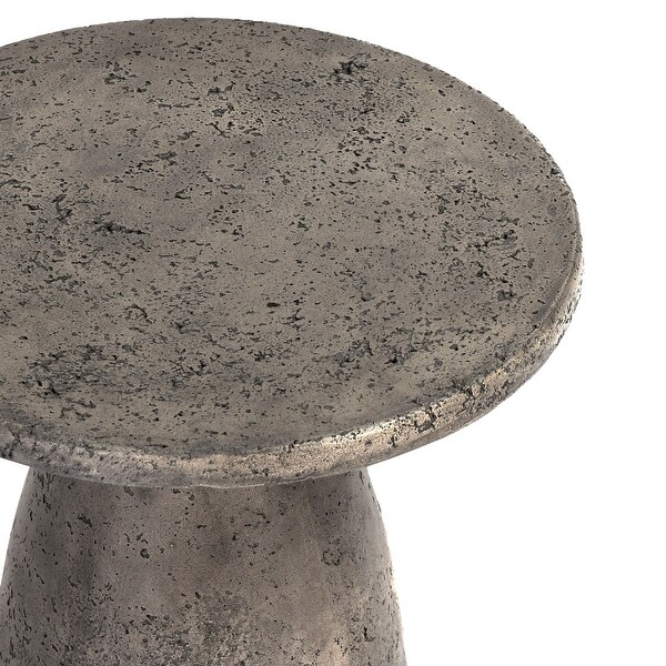 Classic Home Collins 16inch Concrete Outdoor Accent Table