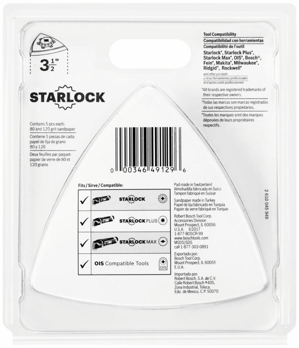 11 pc. Starlock® Oscillating Multi-Tool Delta Sanding Pad Kit