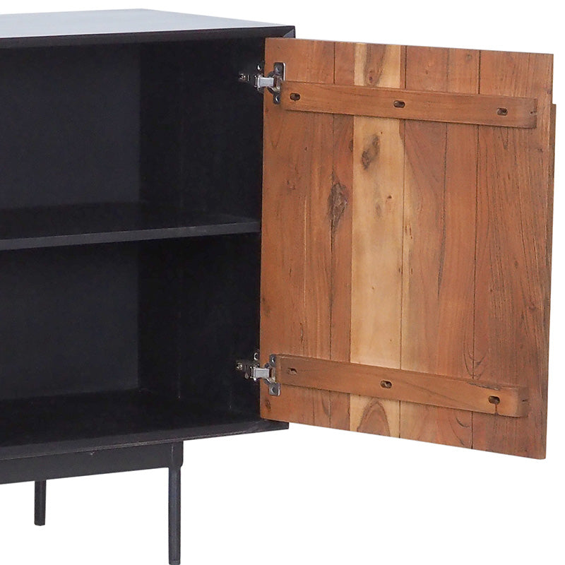 NAKITA Sideboard Buffet 160 cm Solid Acacia Wood - Honey & Black