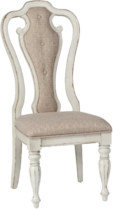 Magnolia Manor Antique White Upholstered Dining Chair