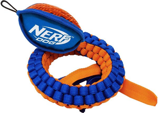 Nerf Dog Force Grip Vortex Chain Tug Dog Toy， 30-in