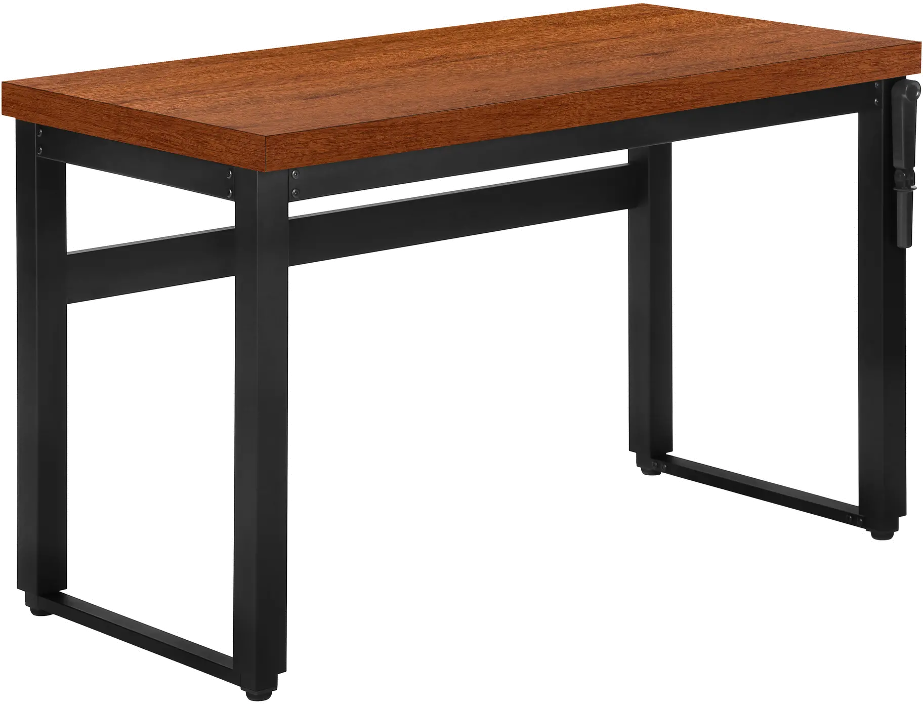 Contemporary 48 Inch Cherry Adjustable Height Computer Desk