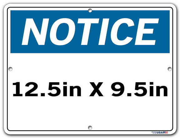 Vestil  SI N 17 B AL 040 sign notice  17 12.5x9.5 ...