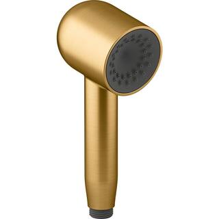 KOHLER Statement 1-Spray Patterns with 2.5 GPM 2.5 in. Wall Mount Handheld Shower Head in Vibrant Brushed Moderne Brass 26286-2MB