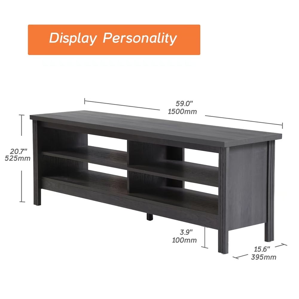 TV Stand for 65 75 Inch TV Console Table  Classic Entertainment Center