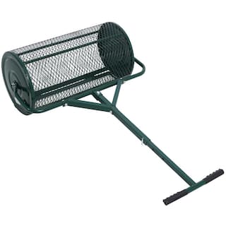 Tidoin 24 in. Steel Handheld Peat Moss Spreader Compost Spreader Metal Mesh with T Shaped Handle GH-YDW4-056