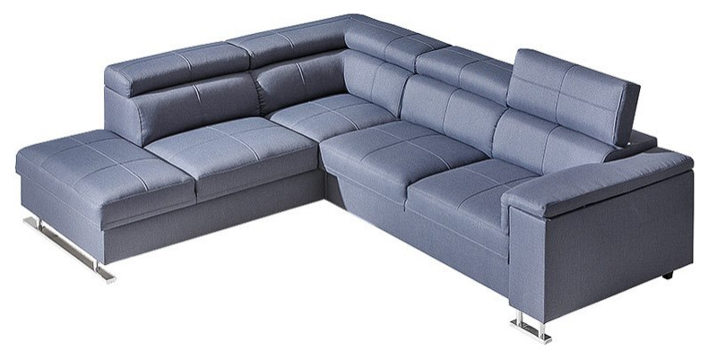 BOSNO Sectional Sleeper Sofa   Left Corner  Grey   Contemporary   Sleeper Sofas   by Table World  Houzz